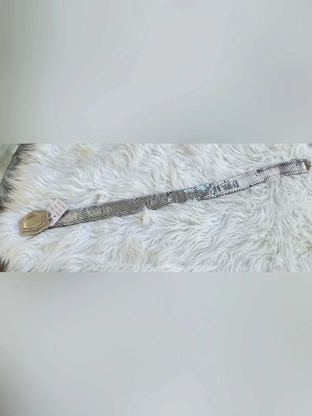 Vintage Silver Sequin Women's Belt